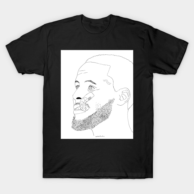 Steph Curry (white background) T-Shirt by doodlesmarkus